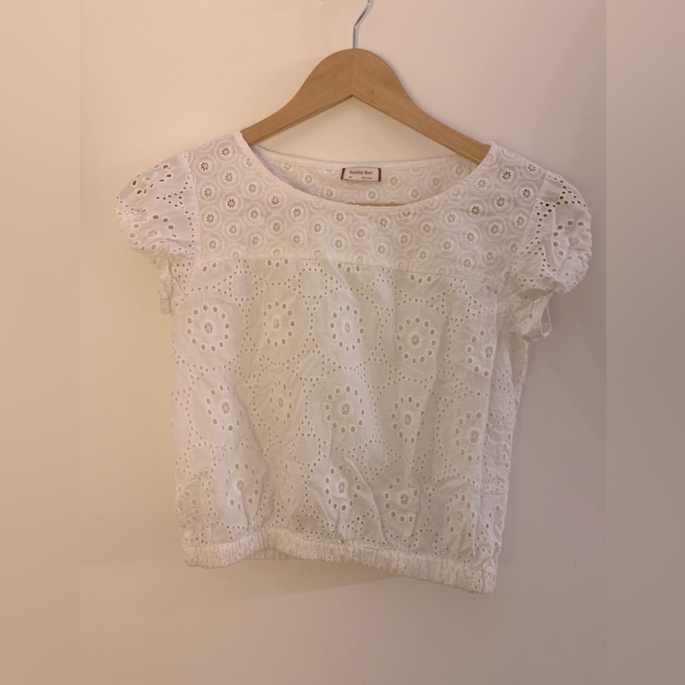 Cute eyelet crop, Sunday Best